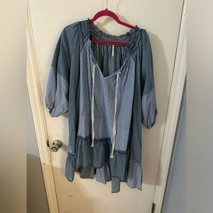 Free People Mini Chambray Dress Medium NWOT